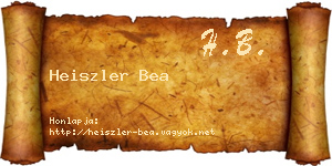 Heiszler Bea névjegykártya